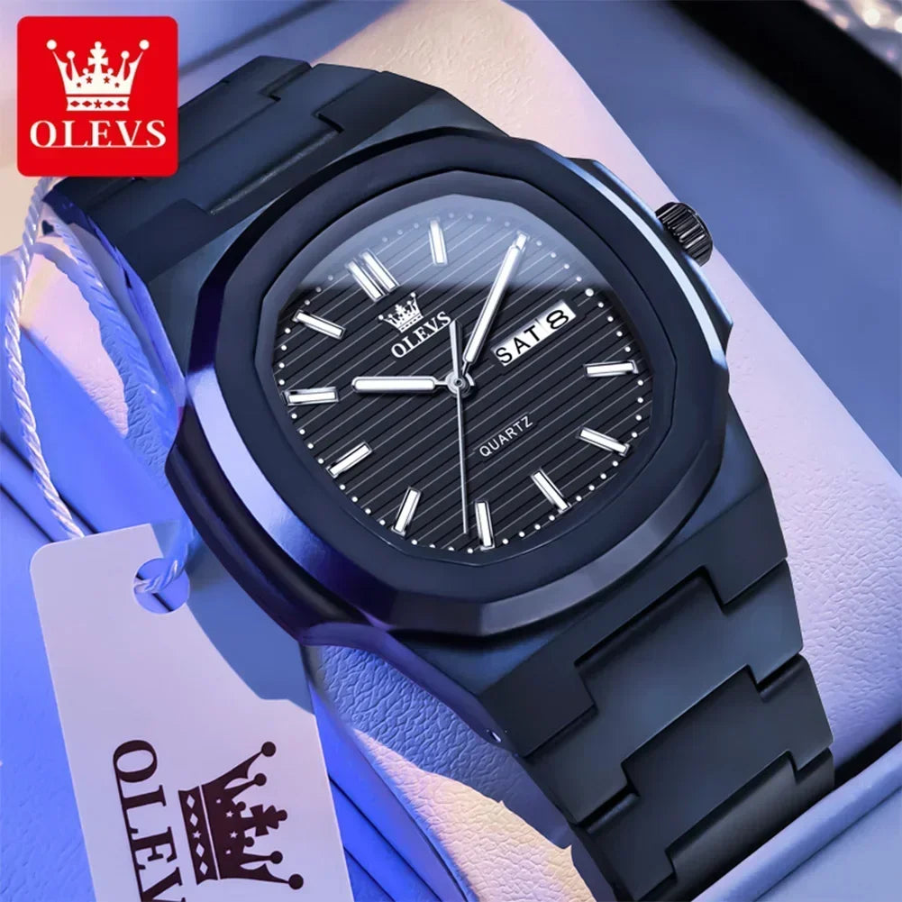 OLEVS Fashion Youth Watch Waterproof Date Week Luminous Watch for Unisex White Resin Men's Quartz Watches Student reloj hombre