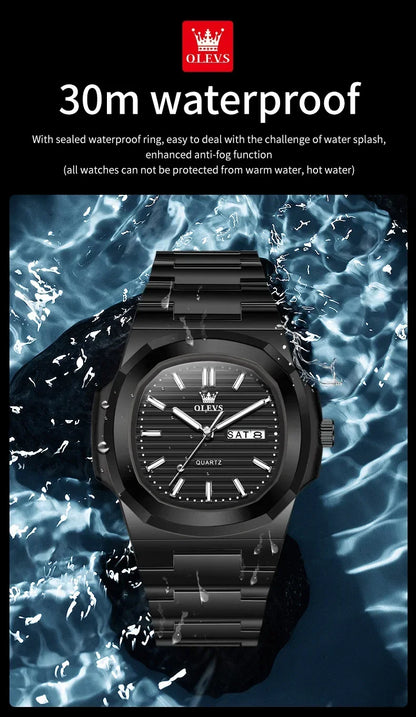 OLEVS Fashion Youth Watch Waterproof Date Week Luminous Watch for Unisex White Resin Men's Quartz Watches Student reloj hombre