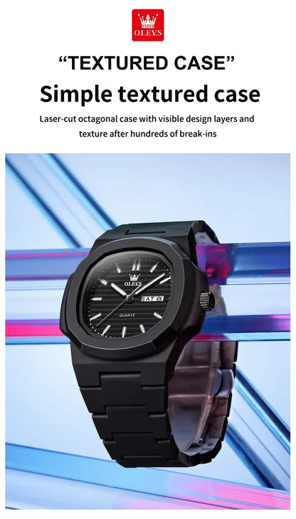 OLEVS Fashion Youth Watch Waterproof Date Week Luminous Watch for Unisex White Resin Men's Quartz Watches Student reloj hombre