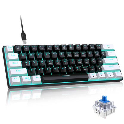 High quality Mini 60% Gaming Keyboard RGB Backlit Compact Keyboard Ergonomic Mechanical feel Office mechanical Keyboard for game