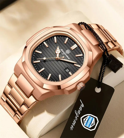 New For Men Fashion Brand Male Watch Waterproof Luminous Stainless Steel Watches  Date Week Casual Quartz Men's Clock Reloj