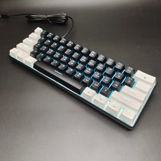 High quality Mini 60% Gaming Keyboard RGB Backlit Compact Keyboard Ergonomic Mechanical feel Office mechanical Keyboard for game