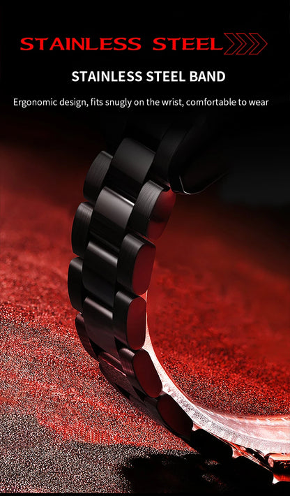New Watch Car Series Creative Rotating Quartz Movement Sports Style Black Stainless Steel Clock Men Couple Gift Wrist Watch