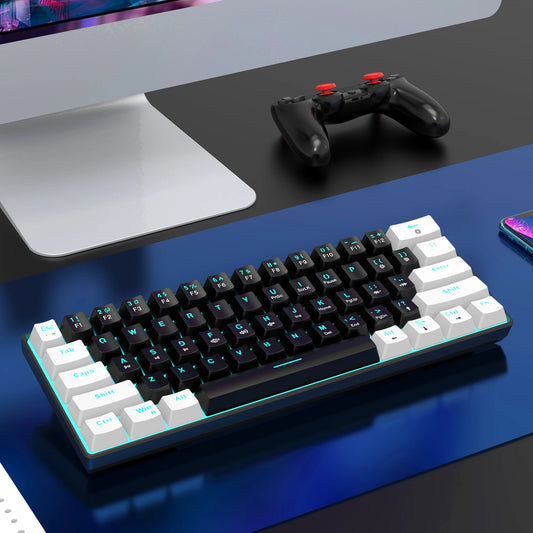 High quality Mini 60% Gaming Keyboard RGB Backlit Compact Keyboard Ergonomic Mechanical feel Office mechanical Keyboard for game