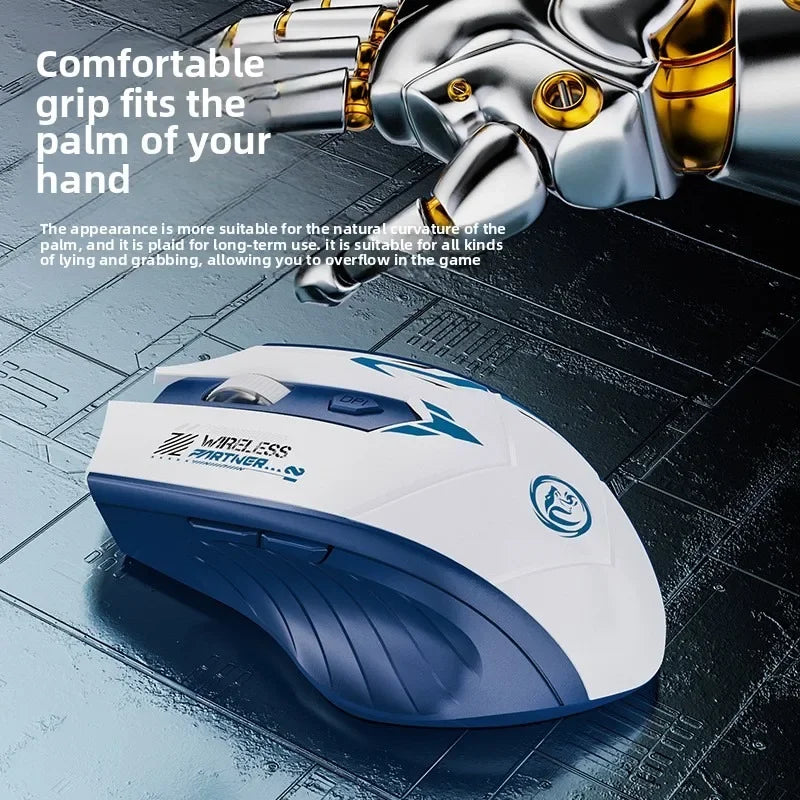 Bluetooth Mouse 2.4G USB Dual Mode Gaming Computer Rechargeable Wireless Mouse E-Sports 1600DPI PC Gamer Mouse For Computer