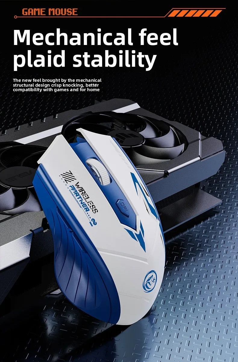 Bluetooth Mouse 2.4G USB Dual Mode Gaming Computer Rechargeable Wireless Mouse E-Sports 1600DPI PC Gamer Mouse For Computer