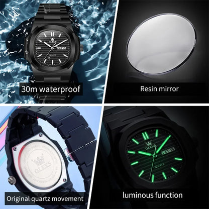 OLEVS Fashion Youth Watch Waterproof Date Week Luminous Watch for Unisex White Resin Men's Quartz Watches Student reloj hombre