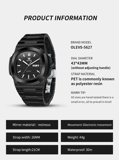 OLEVS Fashion Youth Watch Waterproof Date Week Luminous Watch for Unisex White Resin Men's Quartz Watches Student reloj hombre