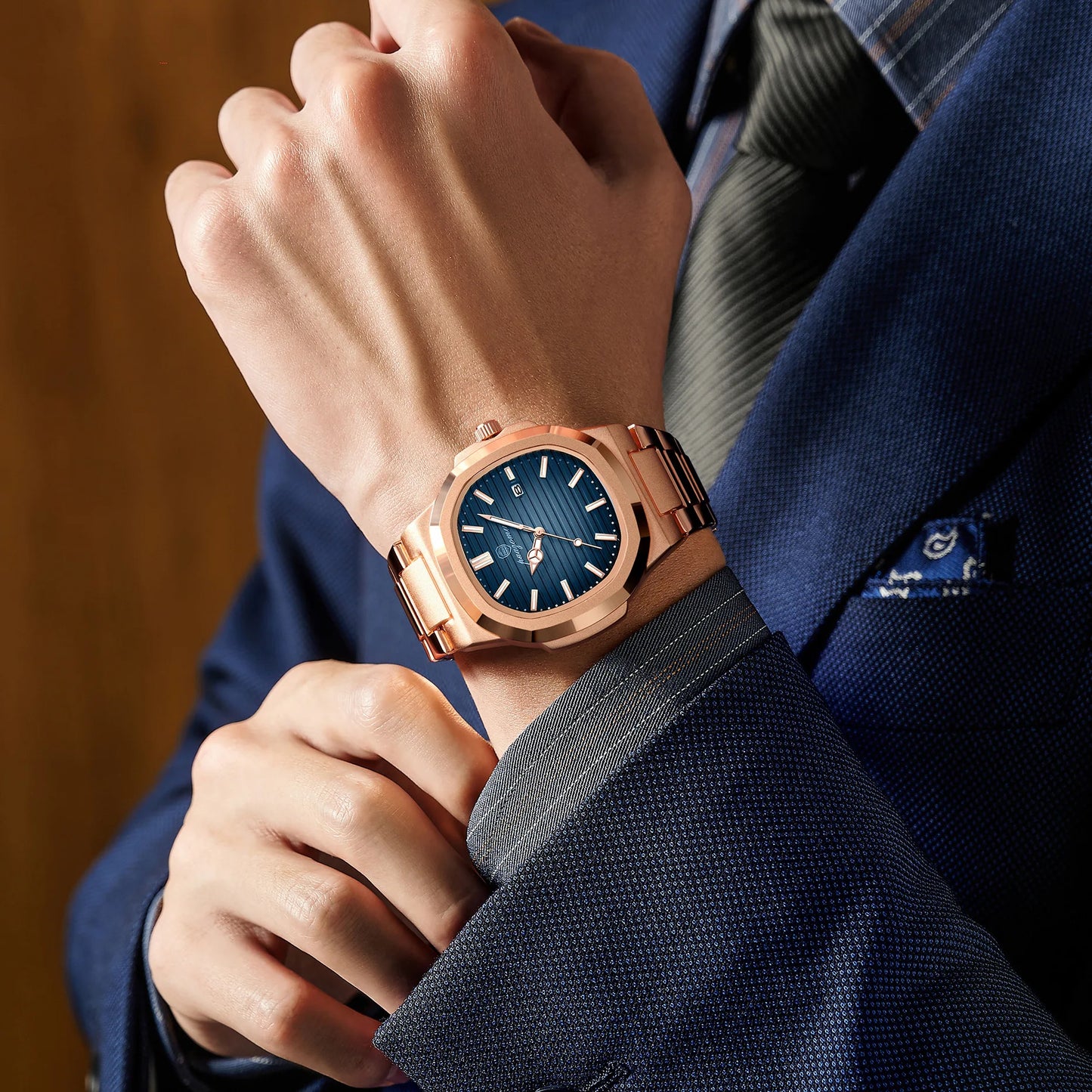 New For Men Fashion Brand Male Watch Waterproof Luminous Stainless Steel Watches  Date Week Casual Quartz Men's Clock Reloj