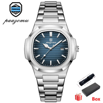 New For Men Fashion Brand Male Watch Waterproof Luminous Stainless Steel Watches  Date Week Casual Quartz Men's Clock Reloj