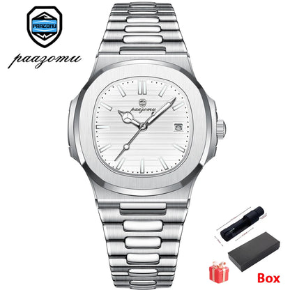 New For Men Fashion Brand Male Watch Waterproof Luminous Stainless Steel Watches  Date Week Casual Quartz Men's Clock Reloj