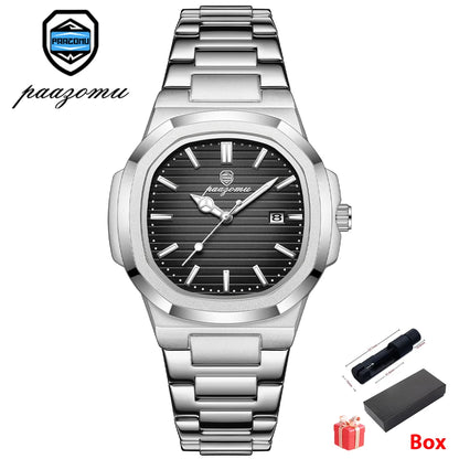 New For Men Fashion Brand Male Watch Waterproof Luminous Stainless Steel Watches  Date Week Casual Quartz Men's Clock Reloj