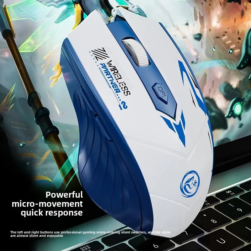Bluetooth Mouse 2.4G USB Dual Mode Gaming Computer Rechargeable Wireless Mouse E-Sports 1600DPI PC Gamer Mouse For Computer