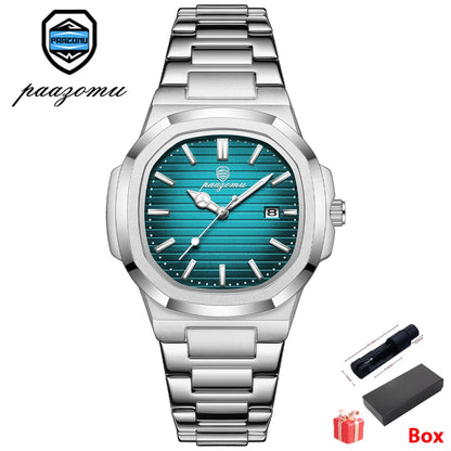 New For Men Fashion Brand Male Watch Waterproof Luminous Stainless Steel Watches  Date Week Casual Quartz Men's Clock Reloj