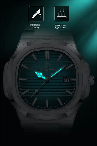 New For Men Fashion Brand Male Watch Waterproof Luminous Stainless Steel Watches  Date Week Casual Quartz Men's Clock Reloj