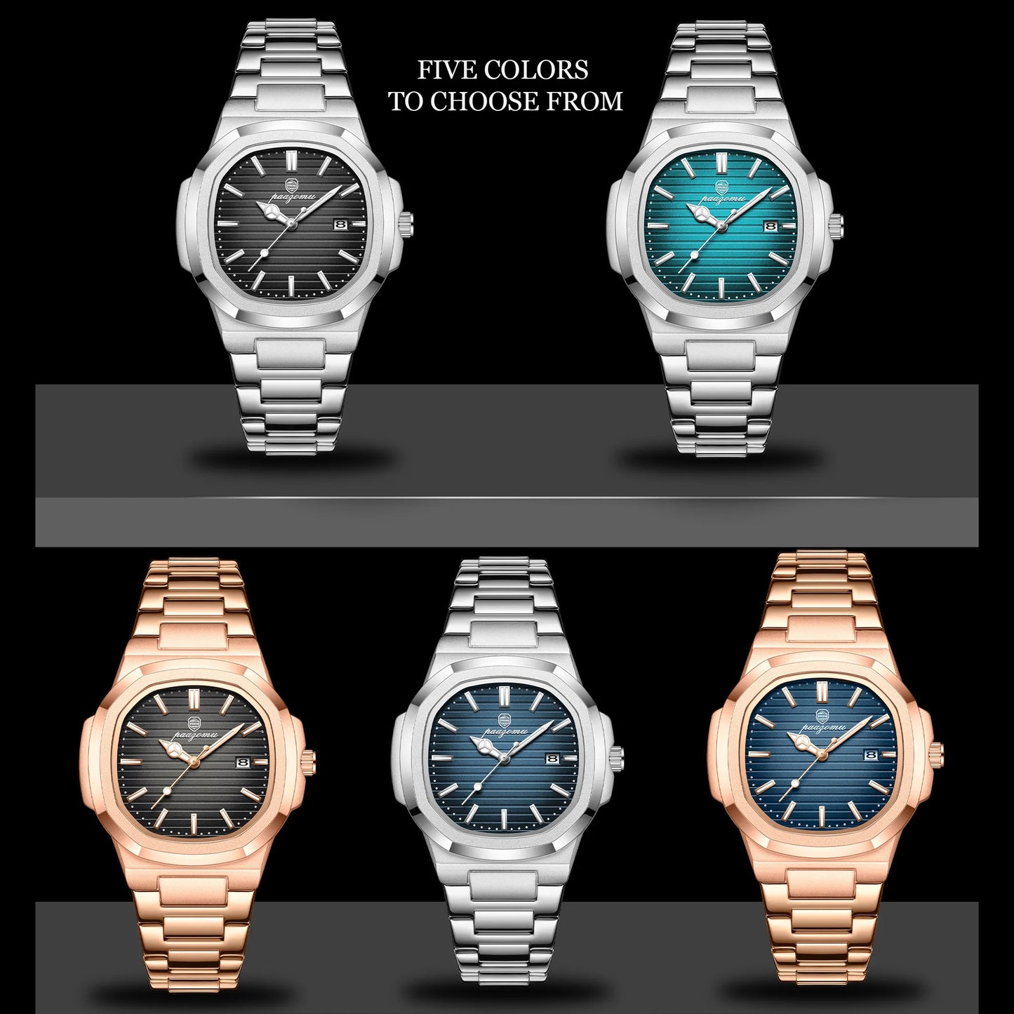 New For Men Fashion Brand Male Watch Waterproof Luminous Stainless Steel Watches  Date Week Casual Quartz Men's Clock Reloj