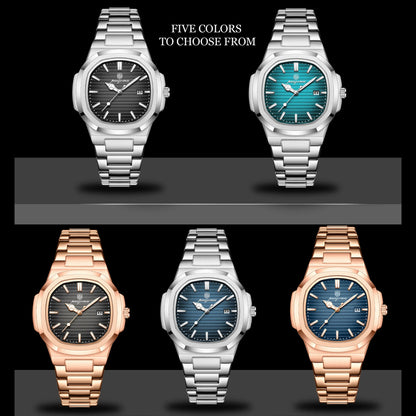 New For Men Fashion Brand Male Watch Waterproof Luminous Stainless Steel Watches  Date Week Casual Quartz Men's Clock Reloj