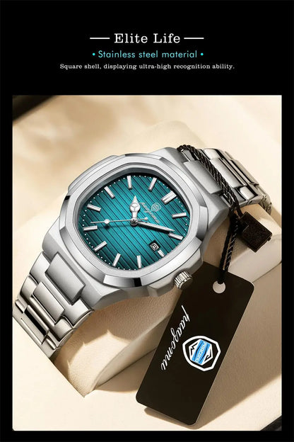 New For Men Fashion Brand Male Watch Waterproof Luminous Stainless Steel Watches  Date Week Casual Quartz Men's Clock Reloj