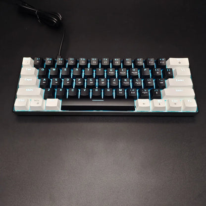 High quality Mini 60% Gaming Keyboard RGB Backlit Compact Keyboard Ergonomic Mechanical feel Office mechanical Keyboard for game